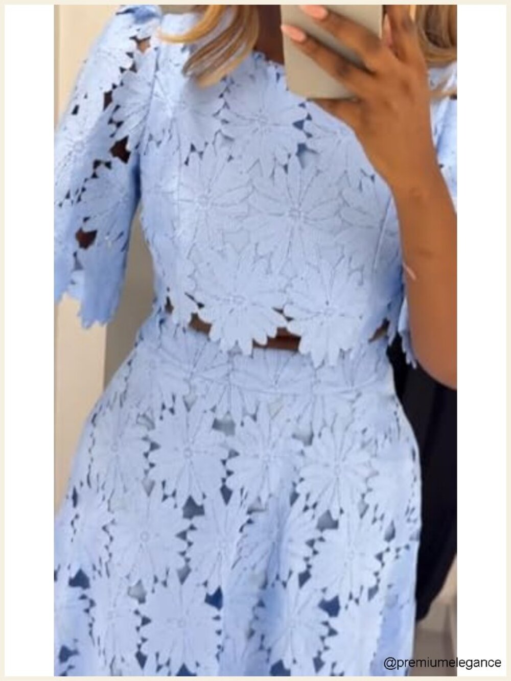 Embroidered Crop Top & Maxi Skirt Two Piece Set - Picture 3 of 6